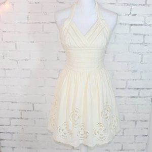 Jessica Simpson Cream Colored V-Neck Dress